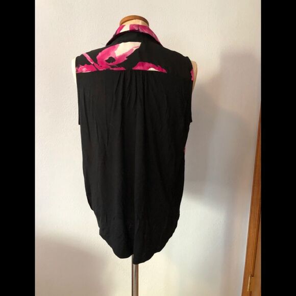 INC Sleeveless Blouse Floral Print Faux Wrap PL 🌺 - Picture 5 of 6